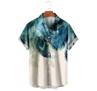 Men's Peacock Feather Print Shirt 90110753X