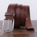 Men PU Leather Letter Pattern D  shaped Pin Buckle Vintage Casual Business Belt