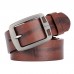 110  125cm Men’s PU Leather Vintage Alloy Buckle Pin Buckle Business Belt