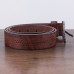 Men PU Leather Letter Pattern D  shaped Pin Buckle Vintage Casual Business Belt