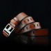 Men PU Leather Pin Buckle Belt 115 CM Plain Vintage Casual Business Belt