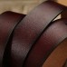 Men Genuine Leather Second  layer Cowhid Solid Color Alloy Pin Buckle Vintage Casual Business Belt