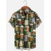 Men's Hawaiian Party Beer Short Sleeve Shirt