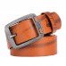 110  125cm Men’s PU Leather Vintage Alloy Buckle Pin Buckle Business Belt