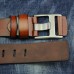 Men PU Leather Pin Buckle Belt 115 CM Plain Vintage Casual Business Belt