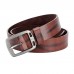 110  125cm Men’s PU Leather Vintage Alloy Buckle Pin Buckle Business Belt