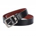 110  125cm Men’s PU Leather Vintage Alloy Buckle Pin Buckle Business Belt